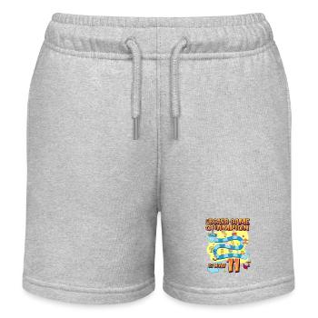 This board game Champion is now 11 | - Kids Organic Sweat Shorts by Stanley/Stella - heather grey - Front