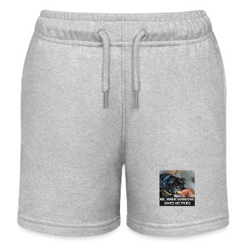 Pommes Frites Hund - Kinder Organic Joggingshorts Mini Bolter von Stanley/Stella - Grau meliert - Vorne
