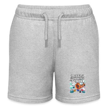 Medizin Zum Glücklichsein Bei Winter Cat Gummies - Kinder Organic Joggingshorts Mini Bolter von Stanley/Stella - Grau meliert - Vorne