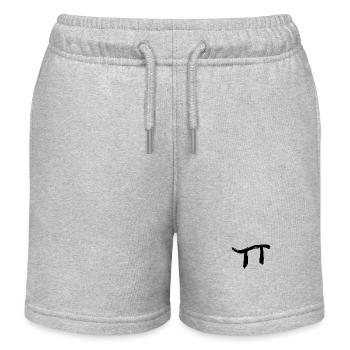 Korean letter Yu - Kids Organic Sweat Shorts by Stanley/Stella - heather grey - Front