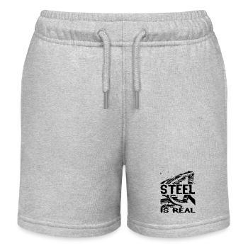Rennrad Keirin Fixie. Stahl ist echt - Kinder Organic Joggingshorts Mini Bolter von Stanley/Stella - Grau meliert - Vorne