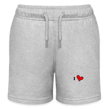 J’aime... Insérez votre propre texte Personnaliser - Short de jogging enfant bio Stanley/Stella - gris chiné - Devant