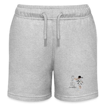 Ich bin 3 - Jungen Karate - Kinder Organic Joggingshorts Mini Bolter von Stanley/Stella - Grau meliert - Vorne