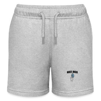 Nice Jugs Hobby Climbing Bouldering Sports - Kids Organic Sweat Shorts by Stanley/Stella - heather grey - Front