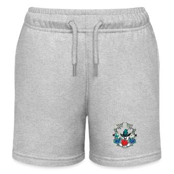 Début du printemps, ours, ours en peluche, Gnome, nain, enfants - Short de jogging enfant bio Stanley/Stella - gris chiné - Devant