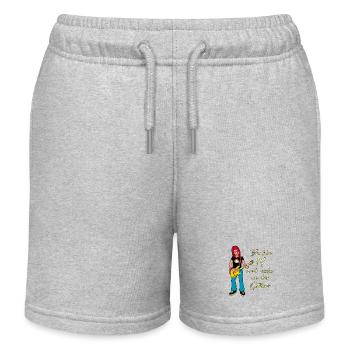 Ich bin 14 - Mädchen Gitarrist - Kinder Organic Joggingshorts Mini Bolter von Stanley/Stella - Grau meliert - Vorne