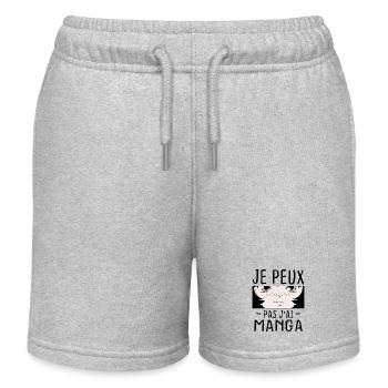 Je peux pas j'ai Manga - Short de jogging enfant bio Stanley/Stella - gris chiné - Devant