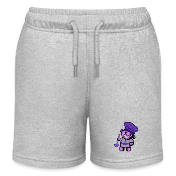 Hobbykoch Kochkunst Teddybär Koch Suppenkelle - Kinder Organic Joggingshorts Mini Bolter von Stanley/Stella - Grau meliert - Vorne