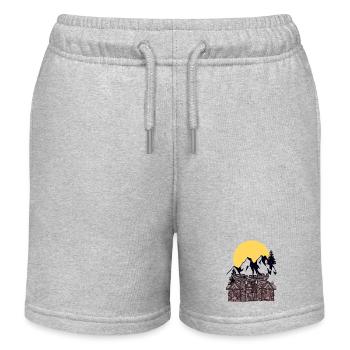 Mittelalter Burg Festung Königreich Schloss König - Kinder Organic Joggingshorts Mini Bolter von Stanley/Stella - Grau meliert - Vorne