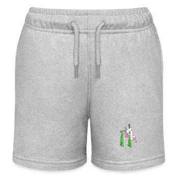 Aerial Silk Unicorn - Kids Organic Sweat Shorts by Stanley/Stella - heather grey - Front