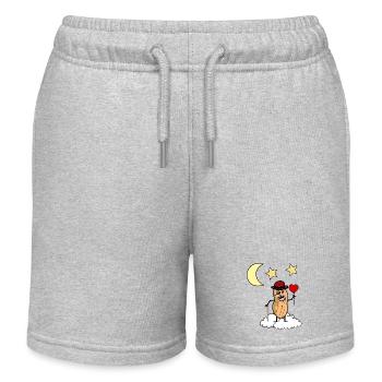 Erdnuss Opa Himmel Jenseis Tod Wolke Reinkarnation - Kinder Organic Joggingshorts Mini Bolter von Stanley/Stella - Grau meliert - Vorne