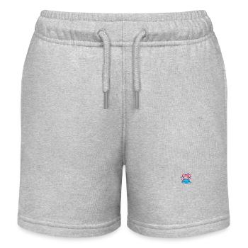 Lesen Leseratte Pocket Design Maus - Kinder Organic Joggingshorts Mini Bolter von Stanley/Stella - Grau meliert - Vorne