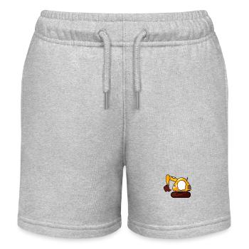 Pelle écologique pour conducteur de pelle hommes et garçons - Short de jogging enfant bio Stanley/Stella - gris chiné - Devant