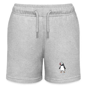 Macareux Kawaii - Short de jogging enfant bio Stanley/Stella - gris chiné - Devant