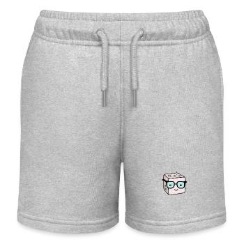 Sugar Cube Sweet Cube Nerd Raffiné - Short de jogging enfant bio Stanley/Stella - gris chiné - Devant