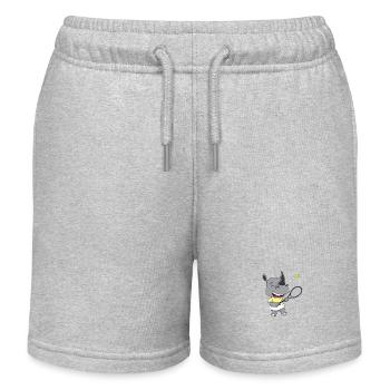 Nashorn Tennis Tennisspieler lacht - Kinder Organic Joggingshorts Mini Bolter von Stanley/Stella - Grau meliert - Vorne
