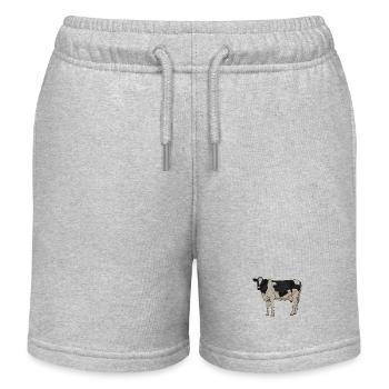 Zeichnung eines Holstein Rind - Kinder Organic Joggingshorts Mini Bolter von Stanley/Stella - Grau meliert - Vorne