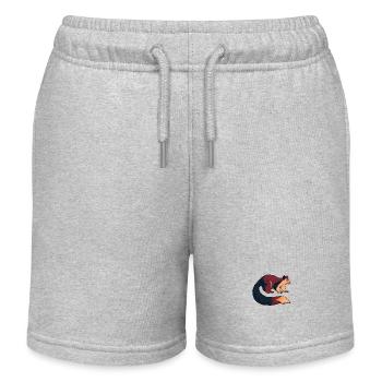 Zeichnung eines Königsriesenhörnchen - Kinder Organic Joggingshorts Mini Bolter von Stanley/Stella - Grau meliert - Vorne