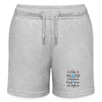 Kinder haben Flügel Fliegen Danke sagen Erzieherin - Kinder Organic Joggingshorts Mini Bolter von Stanley/Stella - Grau meliert - Vorne