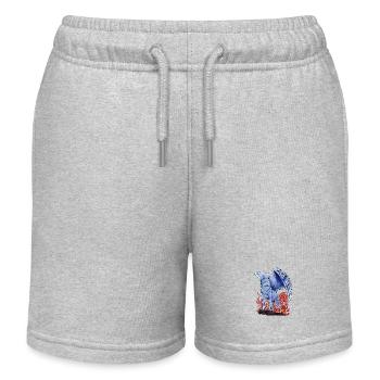 Slavic god Simargl - Kids Organic Sweat Shorts by Stanley/Stella - heather grey - Front
