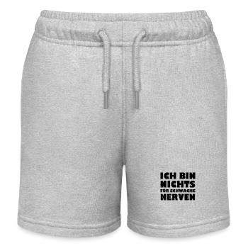 Ich Bin Nichts Für Schwache Nerven - Kinder Organic Joggingshorts Mini Bolter von Stanley/Stella - Grau meliert - Vorne