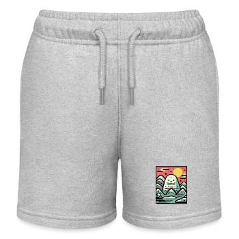 Let It Snow am Nordpol - Kinder Organic Joggingshorts Mini Bolter von Stanley/Stella - Grau meliert - Vorne