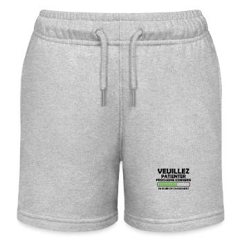 Veuillez Patienter Prochaine connerie en cours - Short de jogging enfant bio Stanley/Stella - gris chiné - Devant