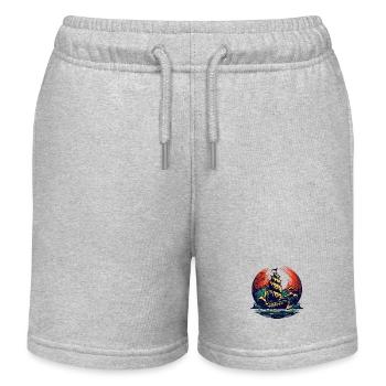 Voile - Short de jogging enfant bio Stanley/Stella - gris chiné - Devant