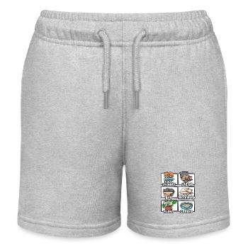 Propre Boîte à linge Lit pour chat Chaton amant endormi - Short de jogging enfant bio Stanley/Stella - gris chiné - Devant