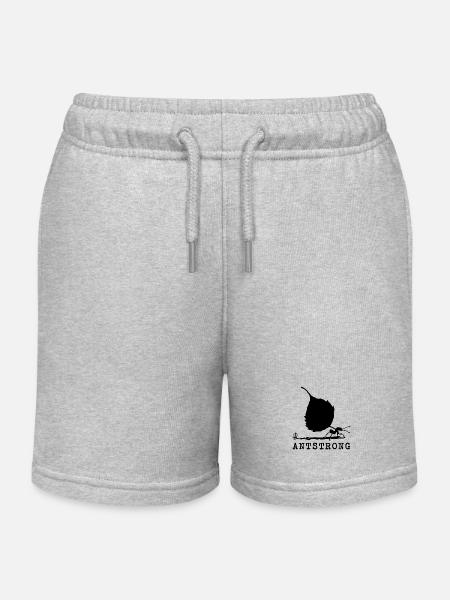 So stark wie eine Ameise - Kinder Organic Joggingshorts Mini Bolter von Stanley/Stella - Grau meliert