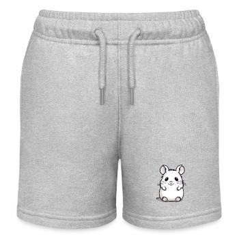 Un rongeur mignon et stupide : Hamster Mouse - Short de jogging enfant bio Stanley/Stella - gris chiné - Devant