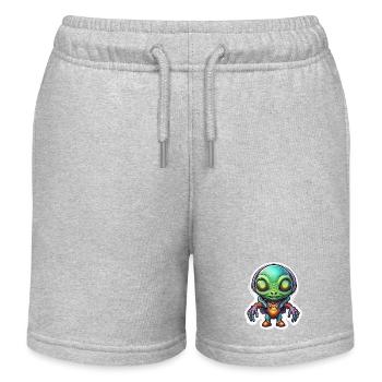 Alien / Außerirdisch / Ovni / Zone 51 / Tout / Mars - Short de jogging enfant bio Stanley/Stella - gris chiné - Devant