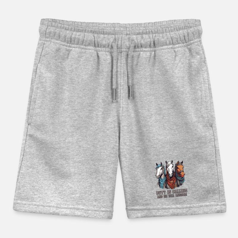 Les trois chevaux originaux : les appels du devoir Short de jogging enfant bio Stanley/Stella