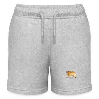 Zeichnung eines Kermodebär - Kinder Organic Joggingshorts Mini Bolter von Stanley/Stella - Grau meliert - Vorne