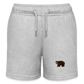 Zeichnung eines Lippenbär - Kinder Organic Joggingshorts Mini Bolter von Stanley/Stella - Grau meliert - Vorne