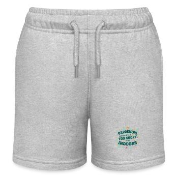 Green Thumb Bliss - Kids Organic Sweat Shorts by Stanley/Stella - heather grey - Front
