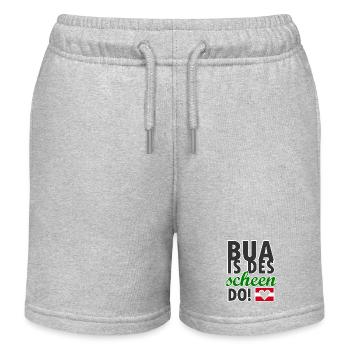 Steirischer Österreich Dialekt - Kinder Organic Joggingshorts Mini Bolter von Stanley/Stella - Grau meliert - Vorne