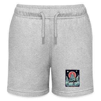 Zeit zum Erkunden - Kinder Organic Joggingshorts Mini Bolter von Stanley/Stella - Grau meliert - Vorne