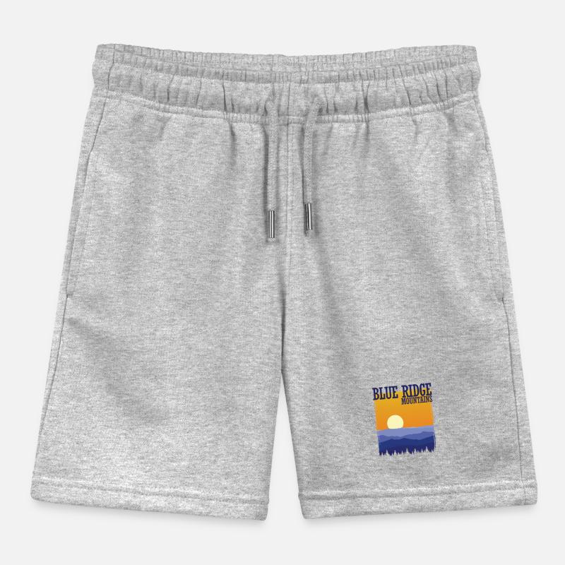 Blue Ridge Mountains, Appalachian Mountains, Mount Mitchell Kids Organic Sweat Shorts by Stanley/Stella