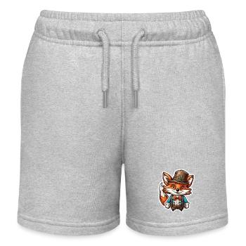 Lederhosen / Animal / Costume traditionnel / Tradition / Renard - Short de jogging enfant bio Stanley/Stella - gris chiné - Devant