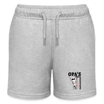 Opas Kleiner Angelfreund - Kinder Organic Joggingshorts Mini Bolter von Stanley/Stella - Grau meliert - Vorne