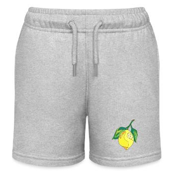Zitrone - Kinder Organic Joggingshorts Mini Bolter von Stanley/Stella - Grau meliert - Vorne