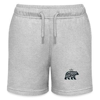 Bär Indianer-Tierkreis - Kinder Organic Joggingshorts Mini Bolter von Stanley/Stella - Grau meliert - Vorne