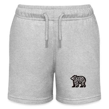 Bär Indianer-Tierkreis - Kinder Organic Joggingshorts Mini Bolter von Stanley/Stella - Grau meliert - Vorne