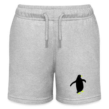 pinguin silhouette - Kinder Organic Joggingshorts Mini Bolter von Stanley/Stella - Grau meliert - Vorne