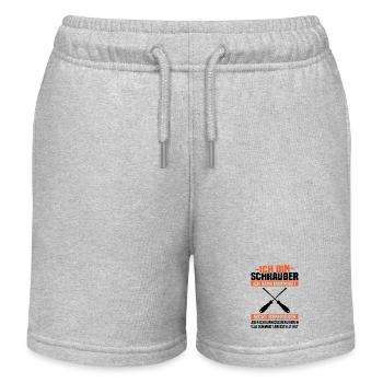 Ich bin Schrauber, ich Dummheit nicht reparieren - Kinder Organic Joggingshorts Mini Bolter von Stanley/Stella - Grau meliert - Vorne