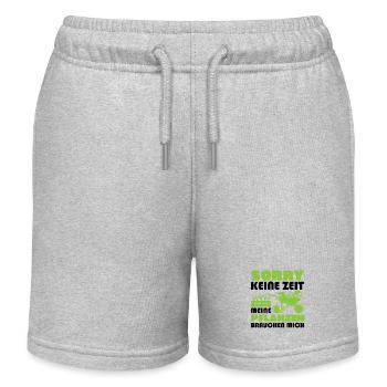 Sorry keine zeit meine pflanzen brauchen mich - Kinder Organic Joggingshorts Mini Bolter von Stanley/Stella - Grau meliert - Vorne