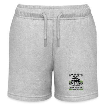 Zum reisen topfit - Geschenk Reisende - Kinder Organic Joggingshorts Mini Bolter von Stanley/Stella - Grau meliert - Vorne