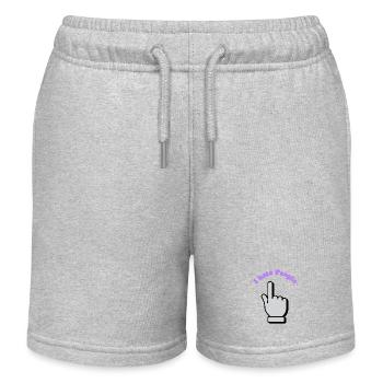I hate People - Kinder Organic Joggingshorts Mini Bolter von Stanley/Stella - Grau meliert - Vorne