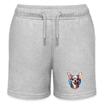 Chihuahua / petit chien / animal / minuscule / race - Short de jogging enfant bio Stanley/Stella - gris chiné - Devant
